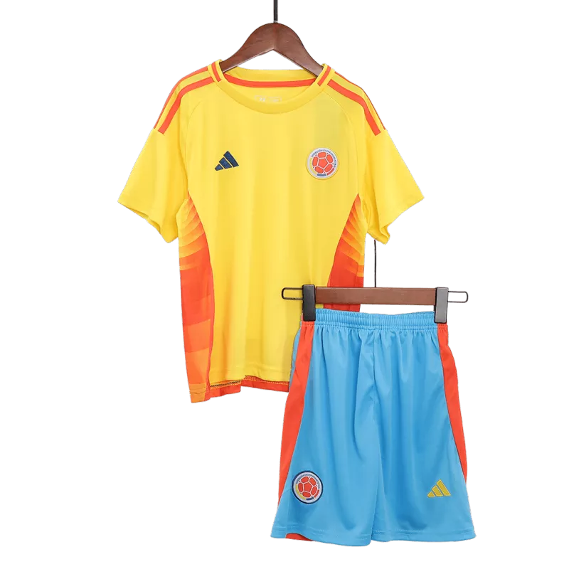 Colombia Home Jersey Kit Copa America 2024 Kids(Jersey+Shorts)